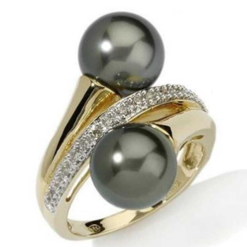 WHITEGOLD CITRINE BRIDAL WEDDING RING - Picture 7 of 7